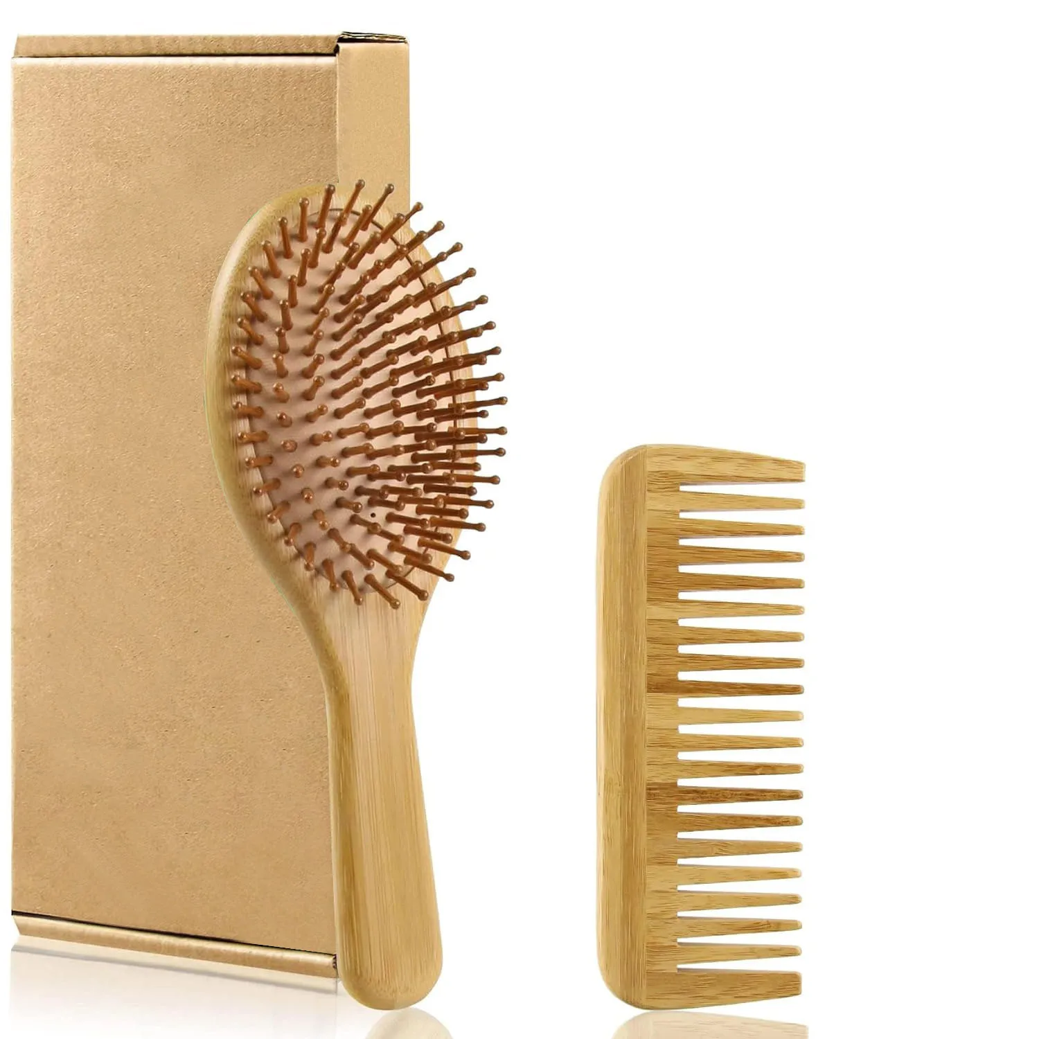 Eco-Friendly Bamboo Hair Brush & Comb Collection for Smooth & Tangle-Free Hair