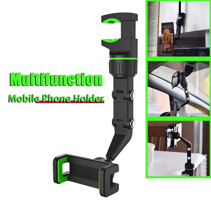 

Universal Rotate 360 Degrees Car Rearview Mirror Suspension Mount Phone Holder for Smartphone GPS Car Mirror Phone Holder