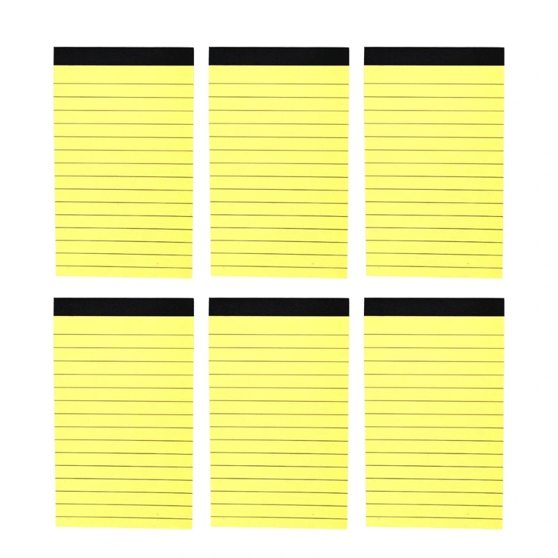 

Маленький блокнот, черная и линованная бумага для ежедневного планирования, 30 листов/блокнот