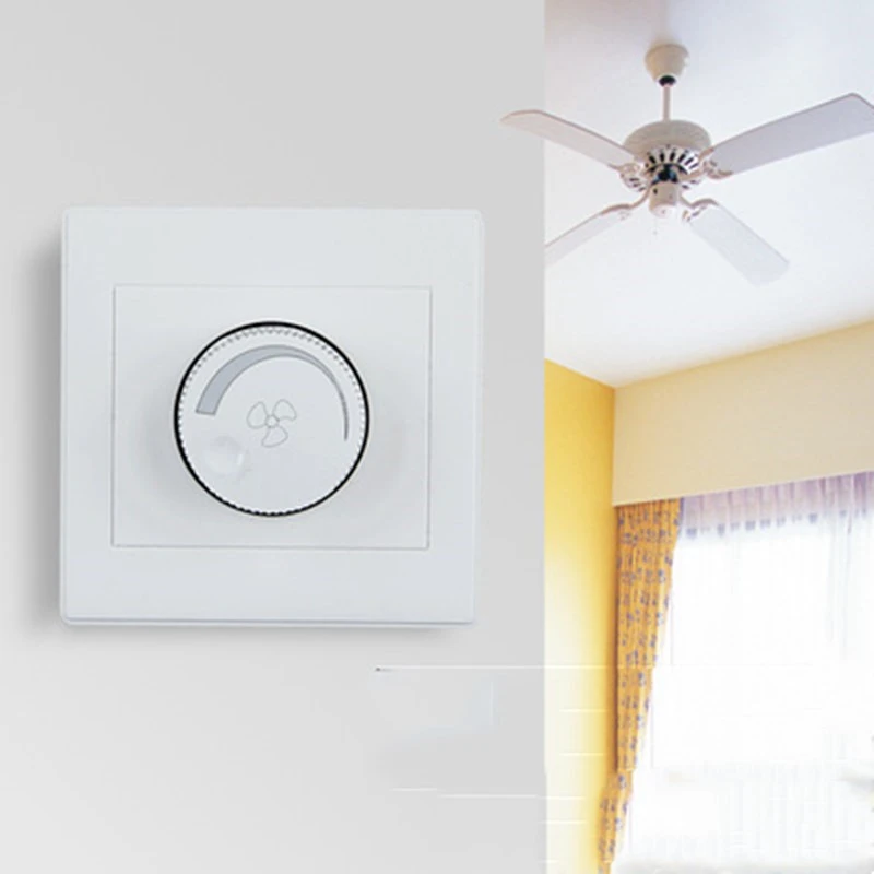 AC 110/220V 10A Adjustment Ceiling Fan Speed Control Switch Wall Button Dimmer Switch 'lirunzu