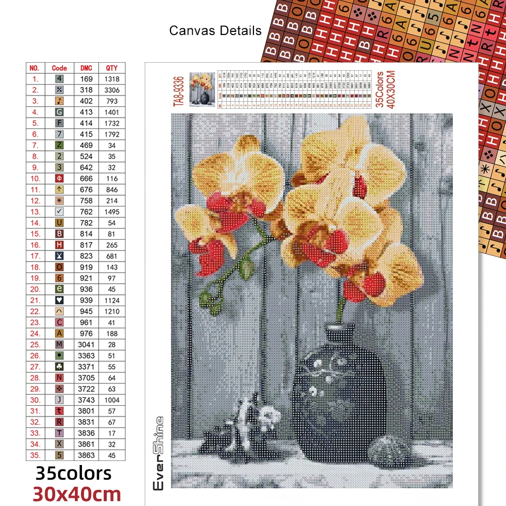 Diamond painting diamond art painting kit diamond painting set Evershine 5D DIY diamond painting orchid picture