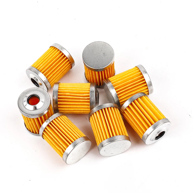 Motorcycle 10pcs/Pack Fuel Filter Element For Reusable Washable Petrol Gas Chopper Bike ATV Quad Go Kart Buggy Snowmobile