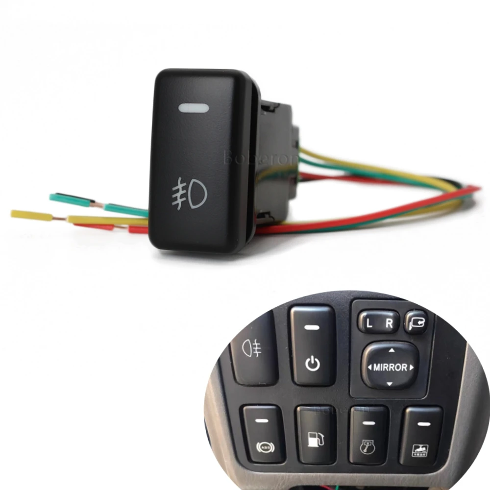 Per Toyota Tacoma Land Cruiser Reiz Hilux Prado 120 Fj Cruise Car Orange Led Light Interruttore A Pulsante Fendinebbia Anteriore