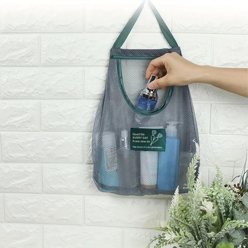 2PCS Household Storage Bag, Fruit and Vegetable Storage Bag, with Handle, Storage Mesh Bag, Sturdy and Durable
