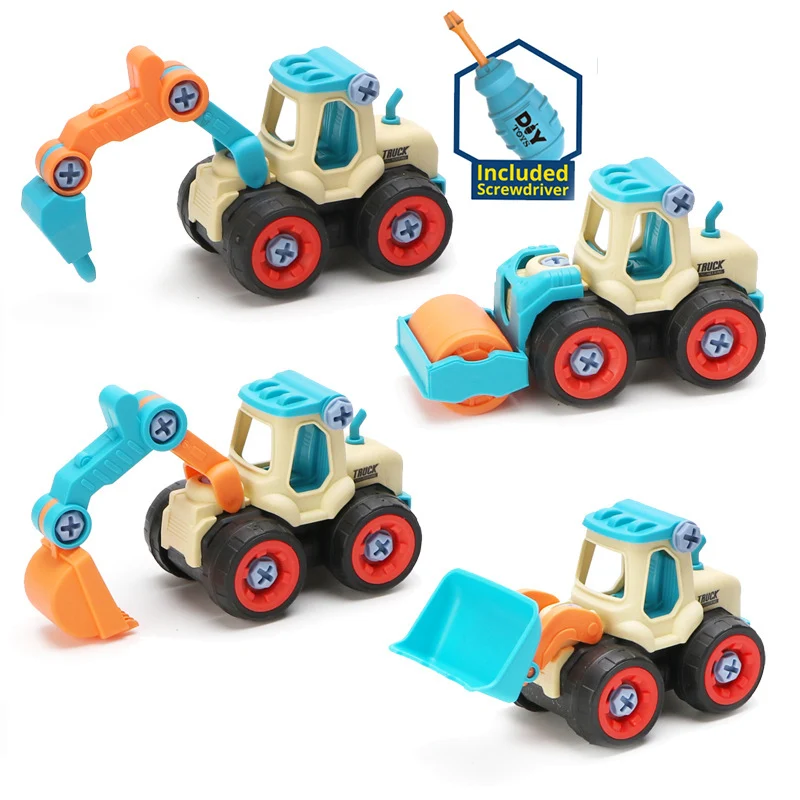 Screwing Nut Toys Drilling DIY Engineering Vehicle Toys