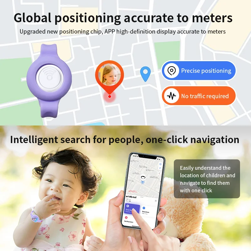Kids Trackable Wristband Locator For IOS Only gps tracker gps locator anti lost tracker