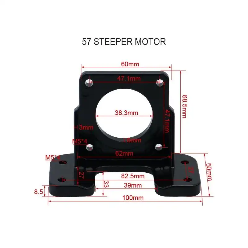 MHCNC Stepper Servo Motor Mount Bracket 42/57/60/80/86/90/110/130 Fixed Base For Nema17 Nema23 Nema34 Nema42 Nema52 image 14