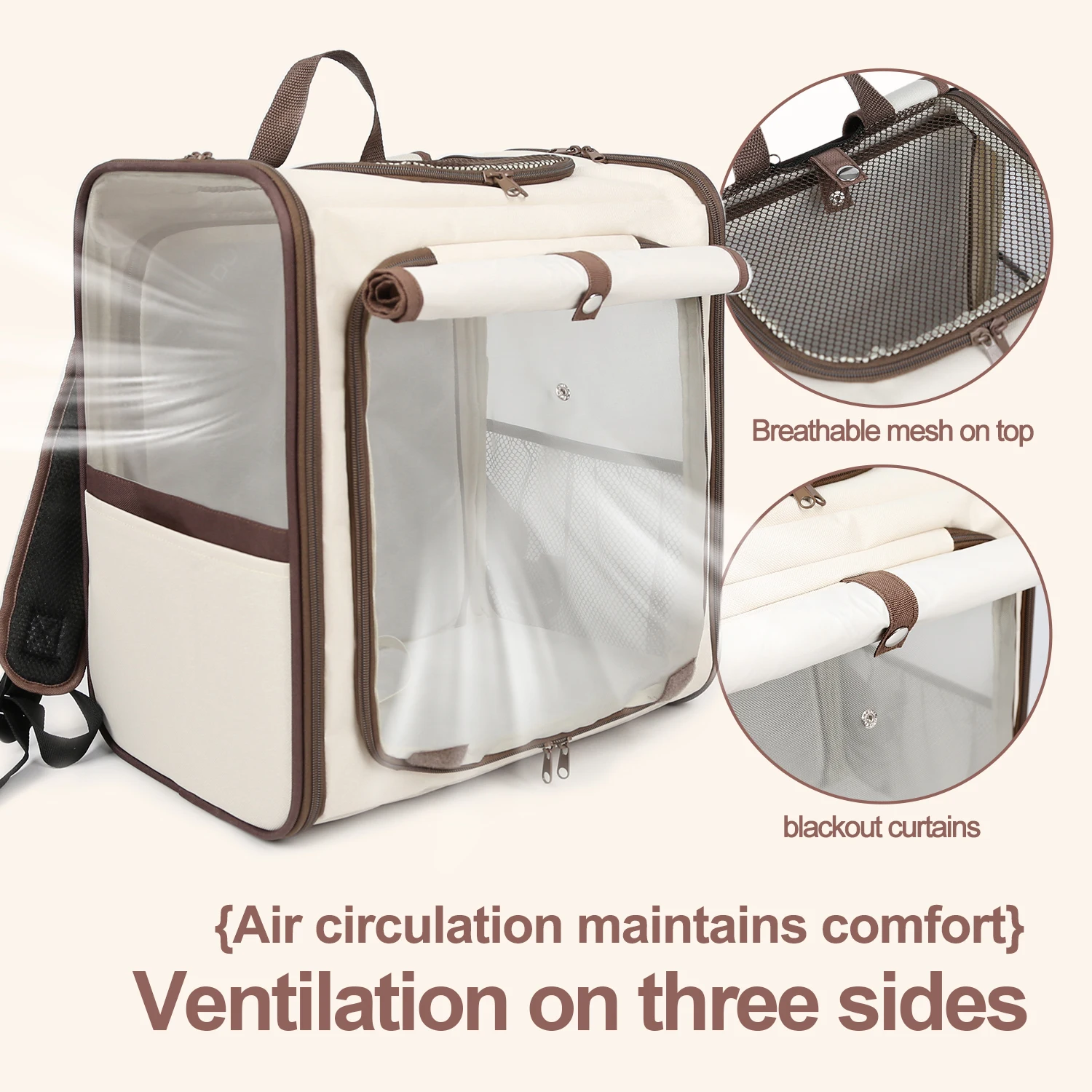 Large Pet Dog Cat Backpack Breathable Expand Mesh Outdoor Travel Cat Tent Pet Carrier Bag