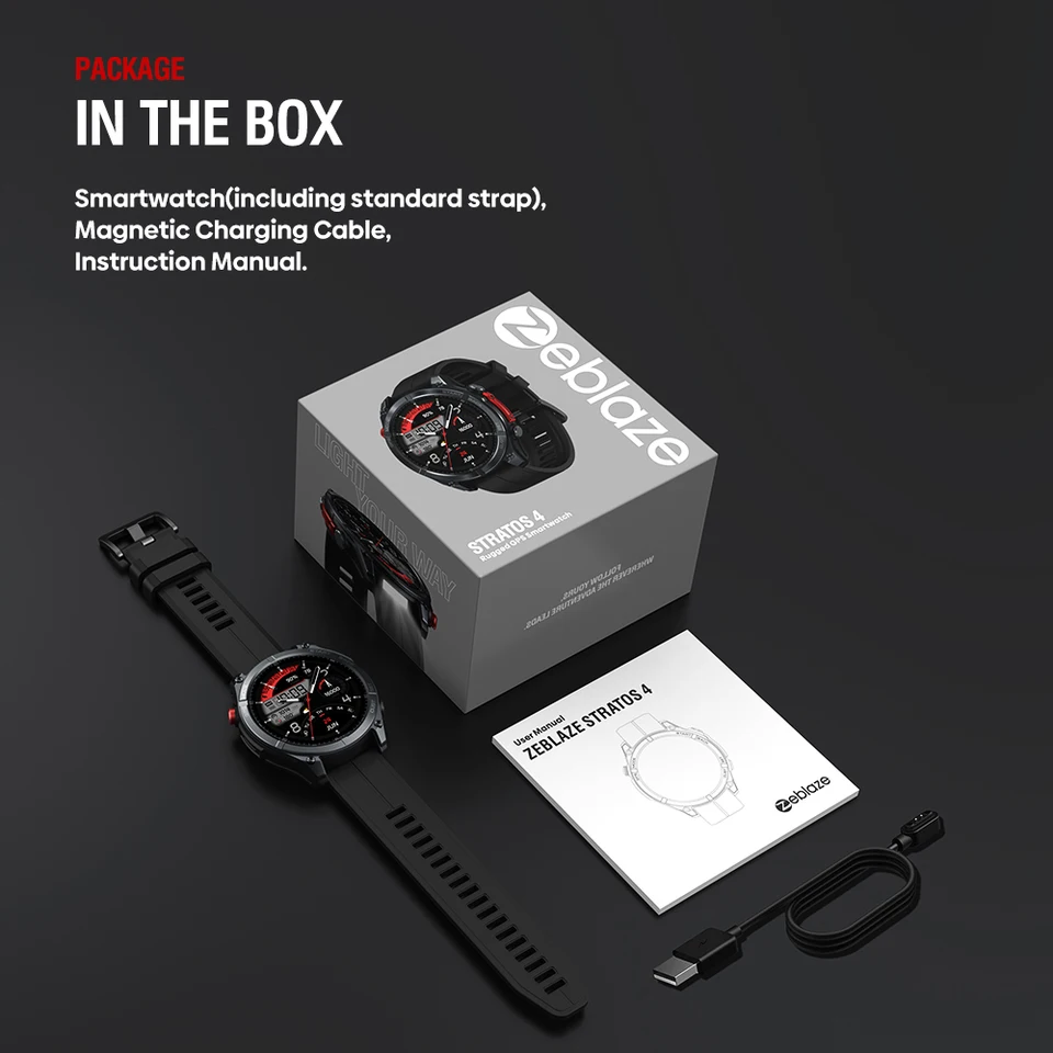 NEW 2025 Zeblaze Stratos 4 GPS Smartwatch 1.43