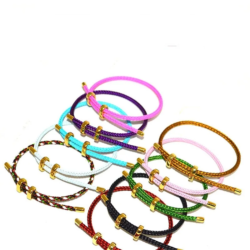 10Pc Luxury Multicolor Fashion Adjustable Bracelet Stainless Steel Wire Waterproof Rope Bracelet Men Women Jewelry Accessories 1