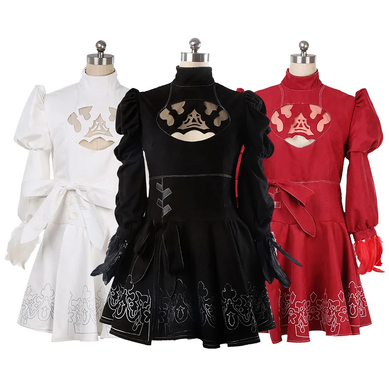 

Athemis NieR Automata Cosplay Costumes YoRHa No. 2 Type B Cosplay Costume 2b Set White Black Red Set Custom Made Size