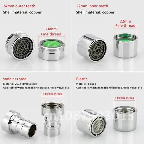 

1 Connector Faucet Splash Prevent 22/24mm Shower Pcs Bubbler Water Saving Nozzle Faucet Aerator Spout Net