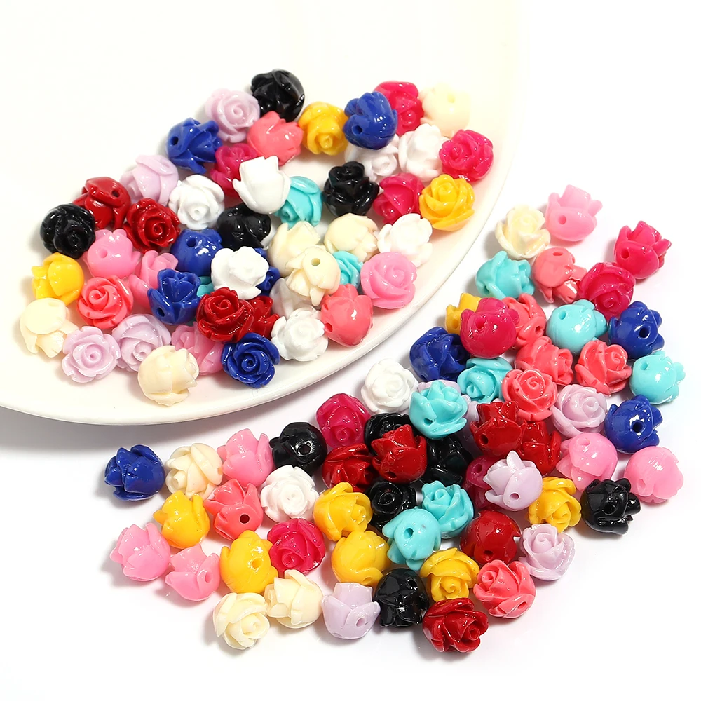 10 Perles-pendentifs Grappe Résine Rose - 28x20mm - Neuf Pour Création Bijoux