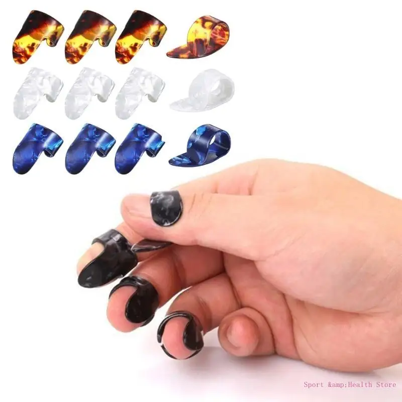 12Pcs Guitar Thumb Finger Picks Plectrum Mandolin Banjo Thumb Finger Picks