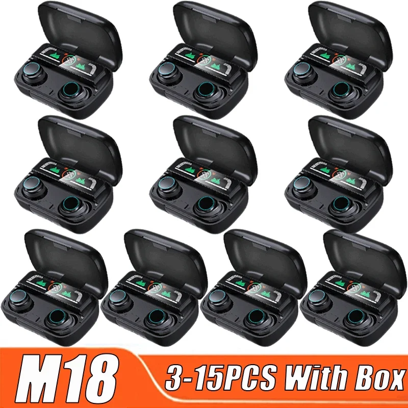 Наушники M18 TWS Bluetooth наушники-вкладыши беспроводная гарнитура оригинальная игровая женская спортивная мужская умная гарнитура с микрофоном V5.3 PK M90 Pro