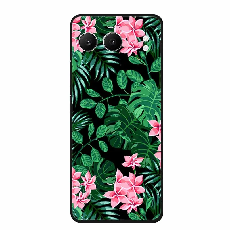 Cute Cartoon Cat Black Silicone Soft Back Cover Case