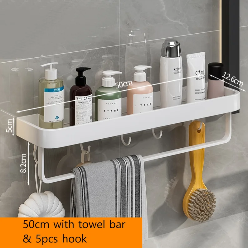 50cm bar 5hook white