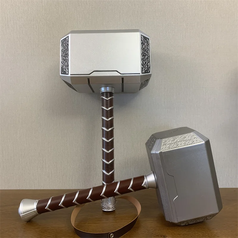 Big Super Hero Waffe Hammer Battle Thunder Damage Hammer 1:1 Cosplay Modell Bühne Halloween Requisiten Spielzeug Geschenk 44 cm Sicherheitsgummi – Detail 18