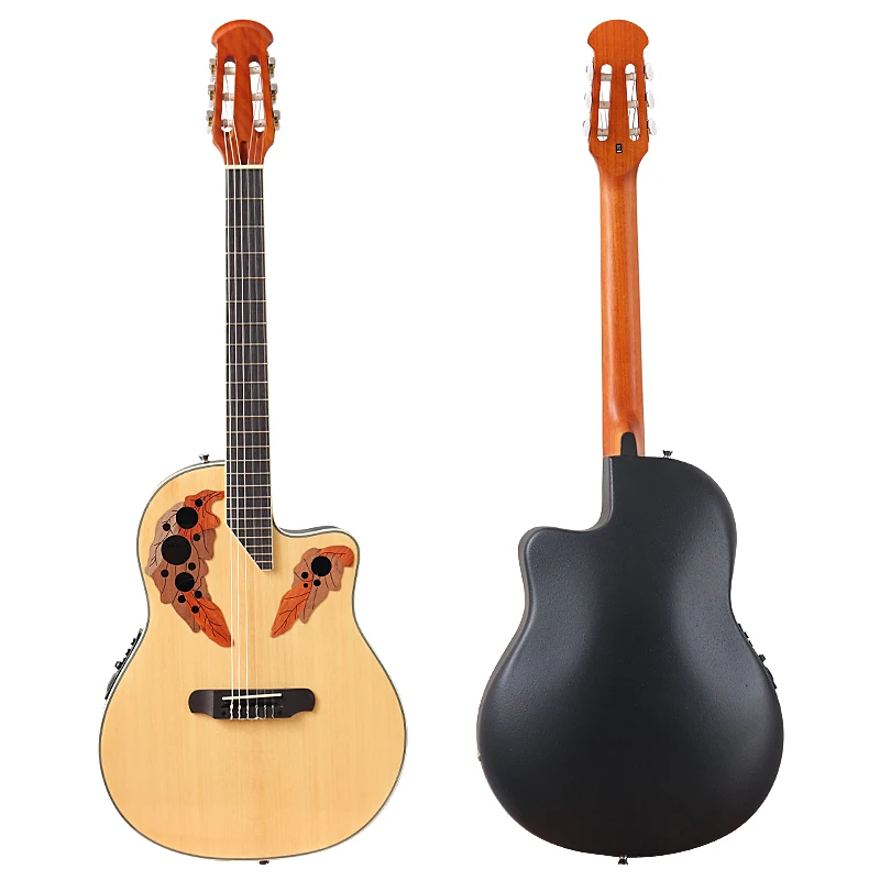 41 Inch Electric Classical Guitar High Glossy Spruce Top Round back 6 String 20fret electric guitar kit classical guitar