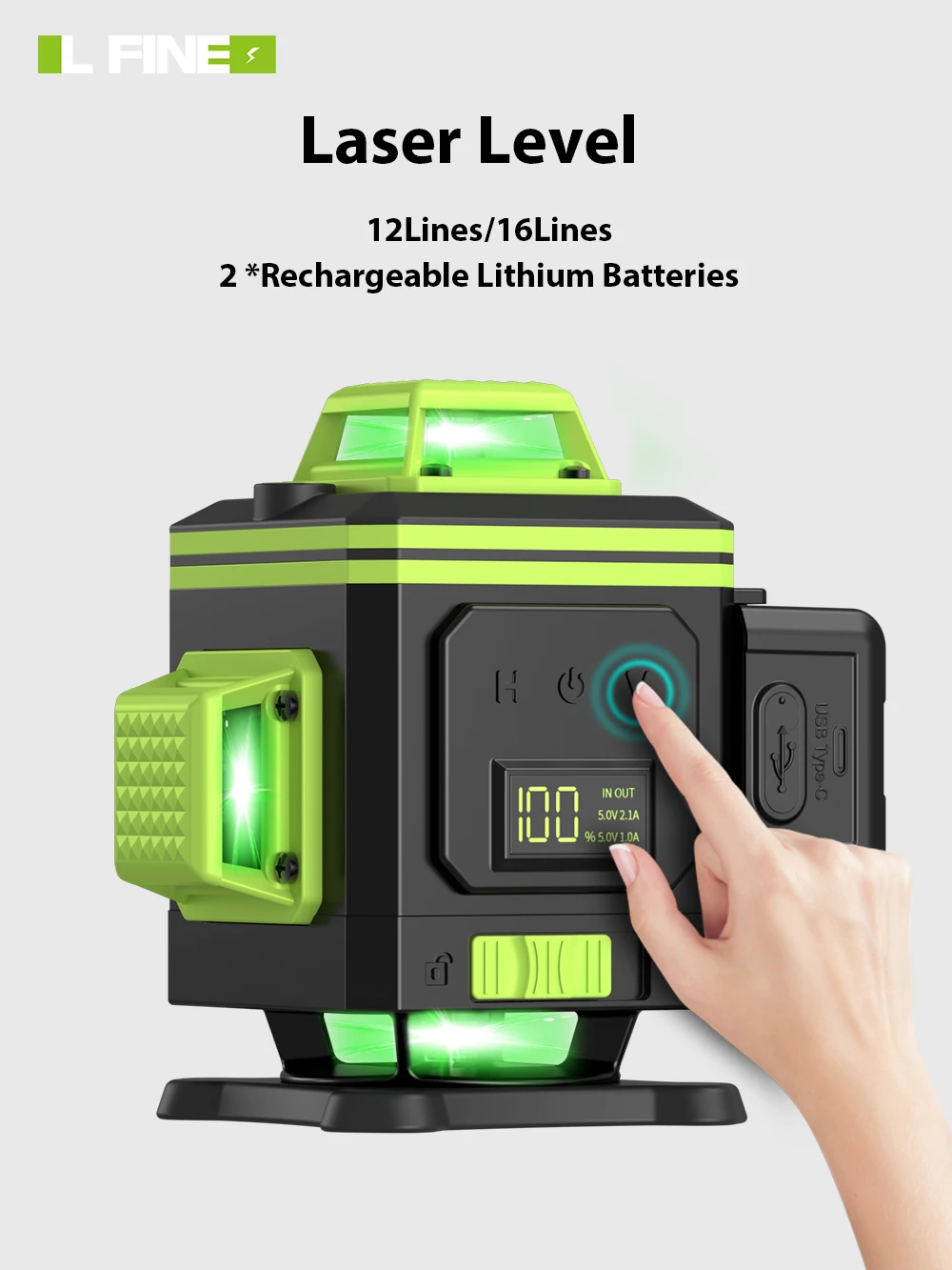 360 Green Leveling Laser Level  Laser Level 360 Green Battery - 12 Lines Laser  Level - Aliexpress