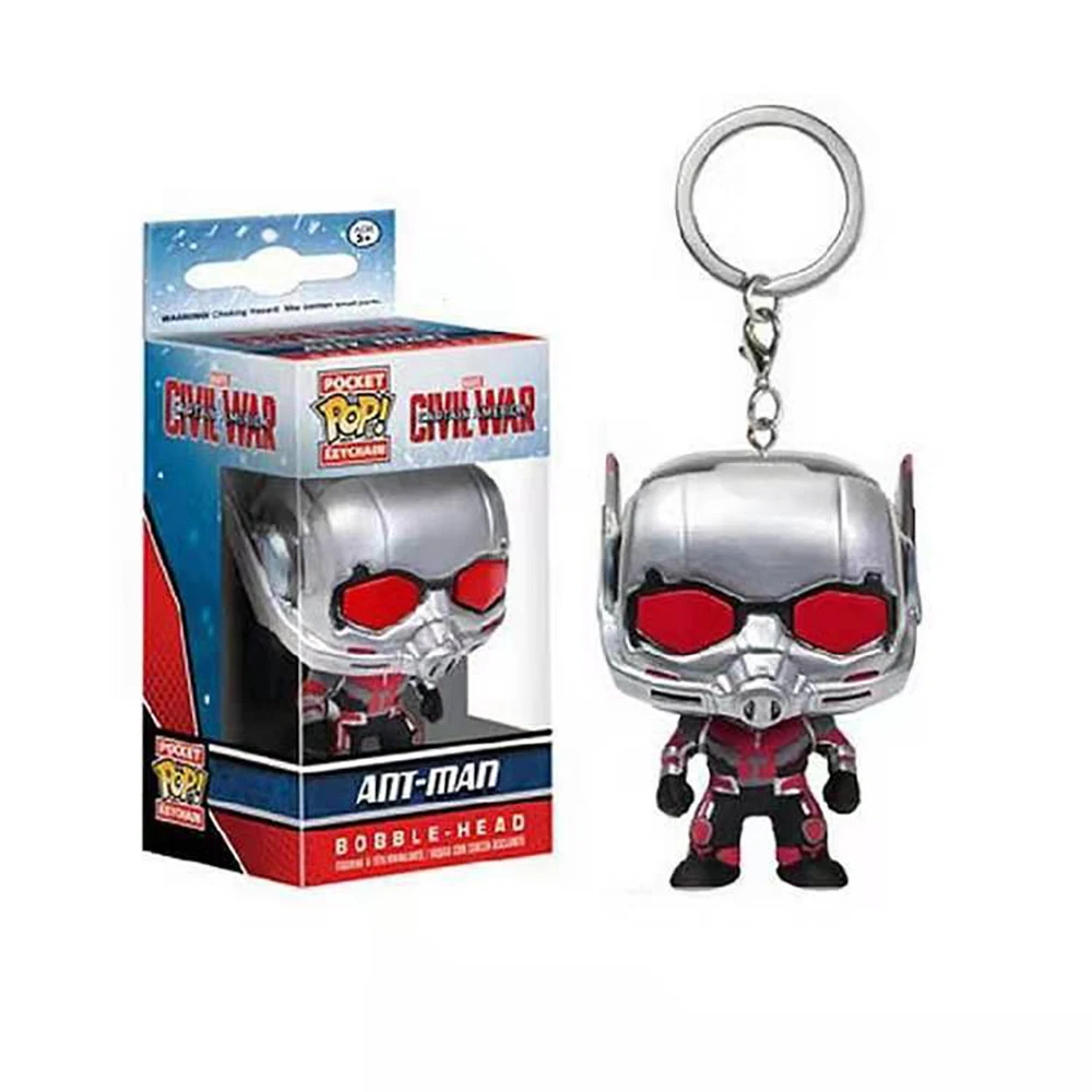 FUNKO POP Marvel Hero Keychain Popularity Loki Thor Hulk Doll Collection Festival Backpack Pendant Christmas Gift Fun Keychain 6