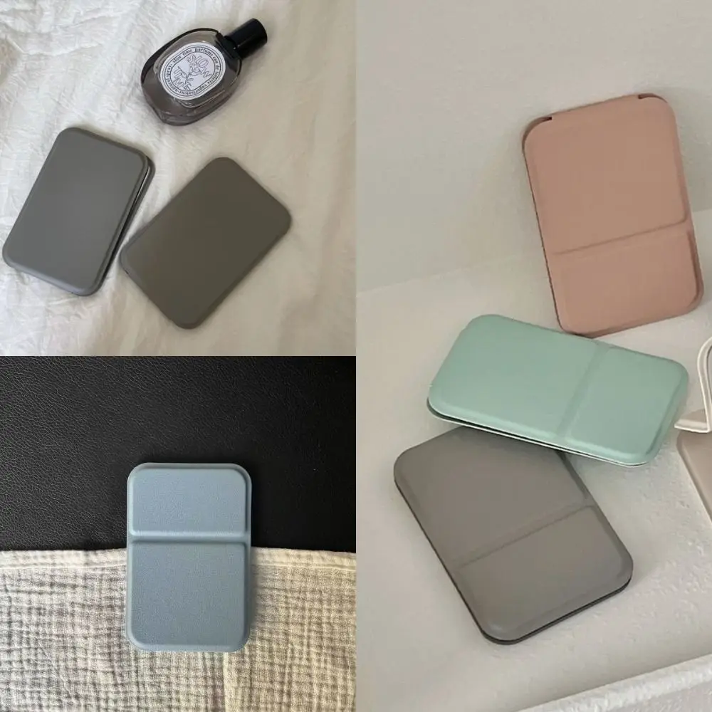 Makeup mirror Hand-held Desktop Stand Mirror High Definition Folding Makeup Mirror Light Weight Easy To Carry Vanity Cosmetic Tools