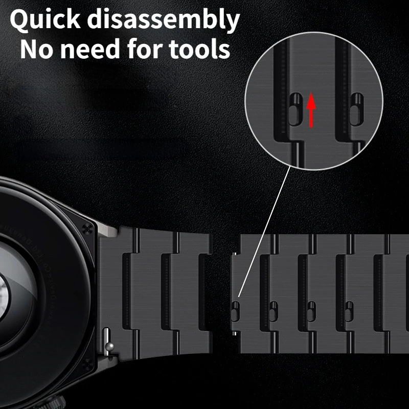 Premium 22mm Titanium Lightweight Wristband Strap