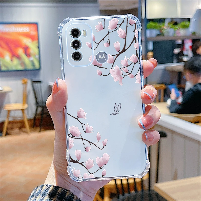 Delicate Flower Transparent Phone Case - Elegant Protective Cover