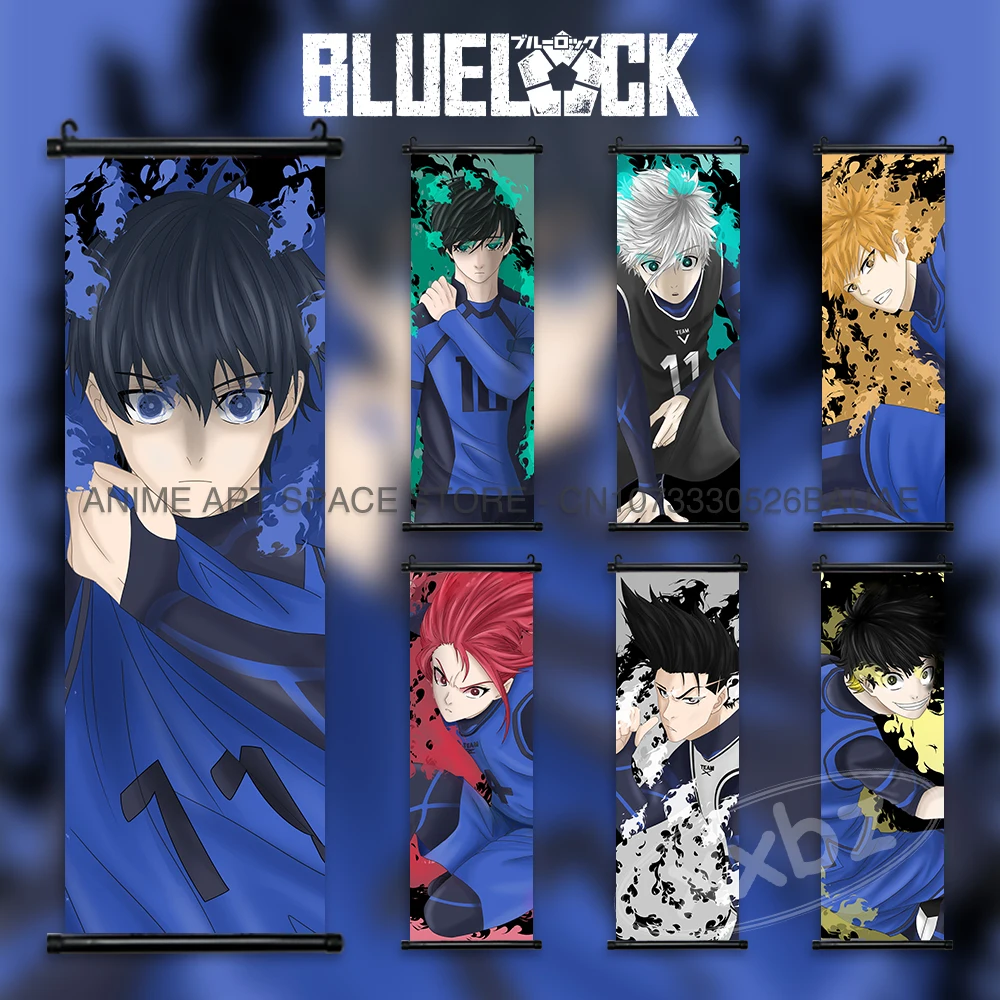 Blue Lock Gemälde Poster Vintage Leinwand Wandkunst Chigiri Hyoma Home Decor Hot Blooded Anime Scrolls Bilder für Wohnzimmer
