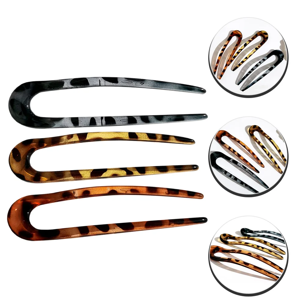 3 Pcs Hair Clip Pin Hairpin Sticks Decorations Women Accessories Hanfu Style Shaped Girls Miss