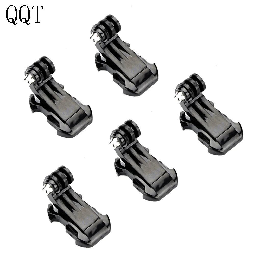 고프로 액세서리용 QQT J 마운트 후크 버클 버티컬 어댑터, 고프로 히어로 11, 10, 9, 8, 7, 6, 5, 4, SJCAM 스포츠 카메라용, 5 개