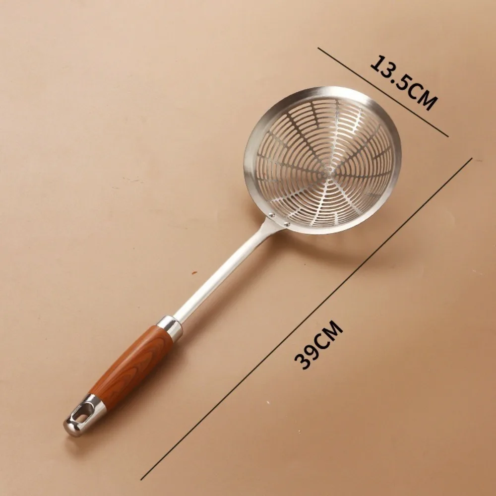 Stainless Steel Large Colander Strainer with Wooden Handle