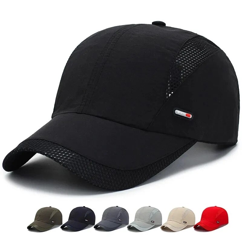  Spring Summer Quick Drying Sports Cap Golf Fishing Hat Summer Outdoor Sun Hat Adjustable Unisex Baseball Cap For Womens Men 