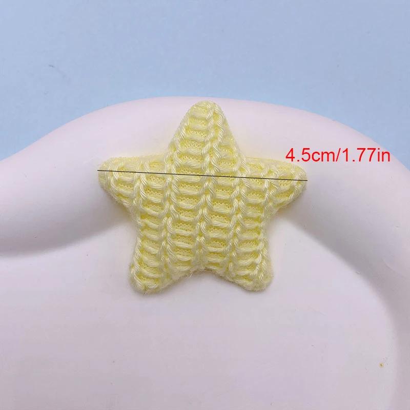 30Pcs Häkeln Stern Gepolsterte Applikation Für kinder Stirnband Haar Clip Zubehör Tuch Hüte Dekoration Patches – Detail 1