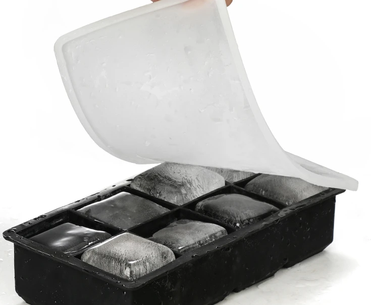 Food grade silicone ice cube mold whiskey large square ice cube box