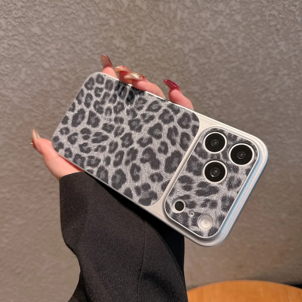 Luxury Leopard Print Phone Case - Creative Shockproof Ultra Slim Glitter Cover