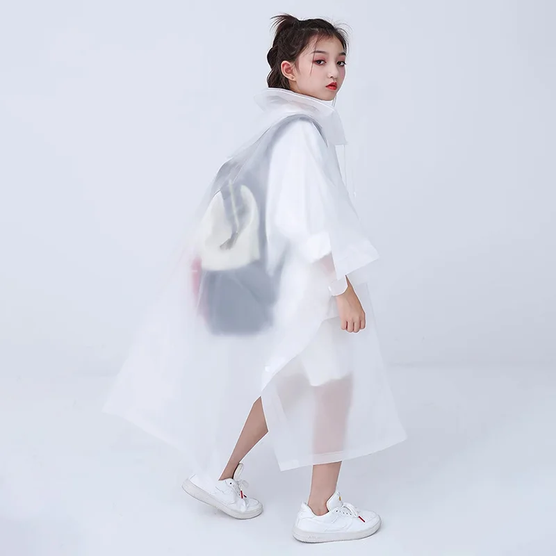 Transparent Windproof Bicycle Motorcycle Raincoat Woman Rain Poncho Impermeable EVA Hiking Raincoats Man Children Adult raincoat poncho