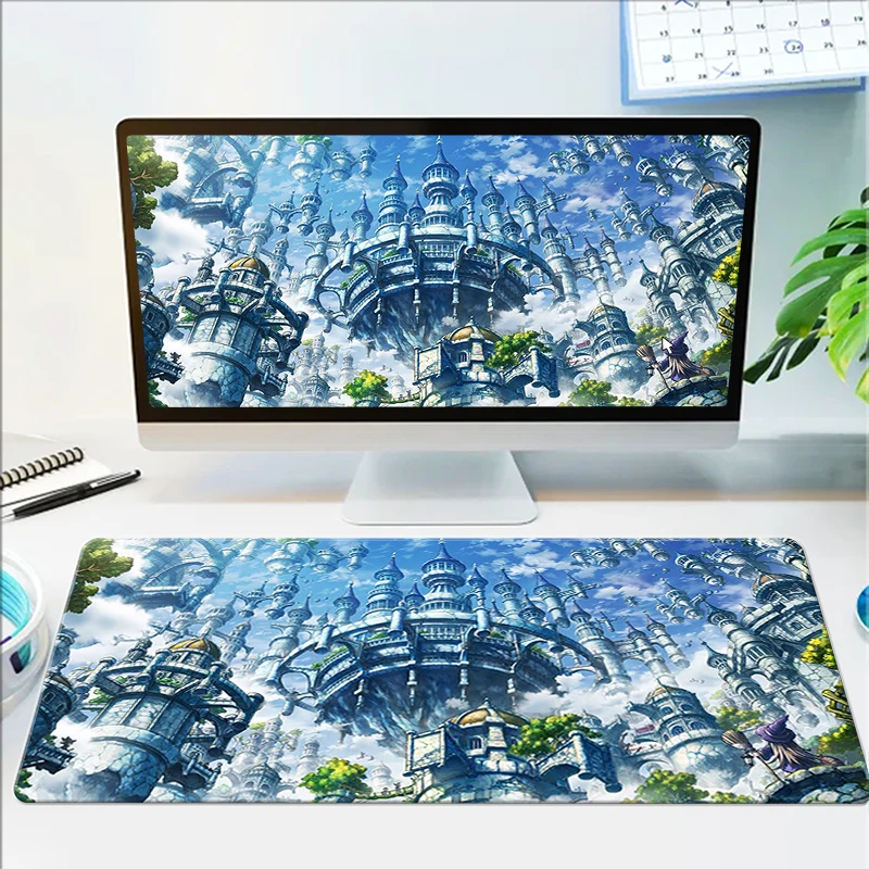 

Non-slip Keyboard Pad Castle in the Sky Rubber Mousepad Gamer Mouse Mats Desk Protector Pc Accessories Computer Desks Gaming Mat