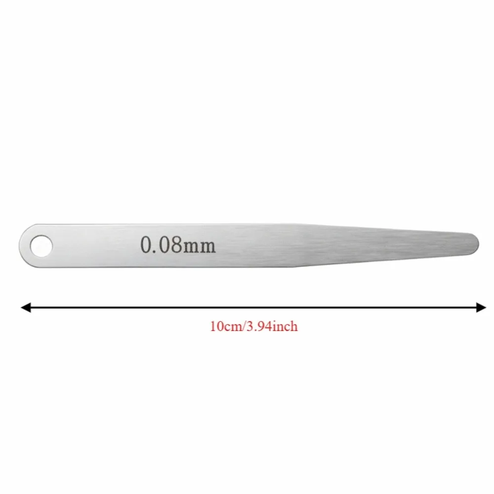 5pcs 스테인레스 스틸 필러 게이지 실버 두께 측정기 100mm 필러 게이지 측정 도구 간격 측정