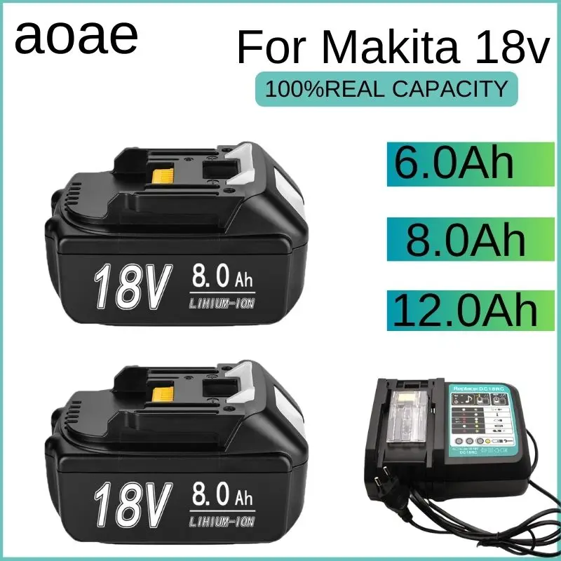 Power tool battery 18V 12.0Ah Makita Original LED lithium ion replacement LXT BL1860B BL1860 BL1850 Makita rechargeable