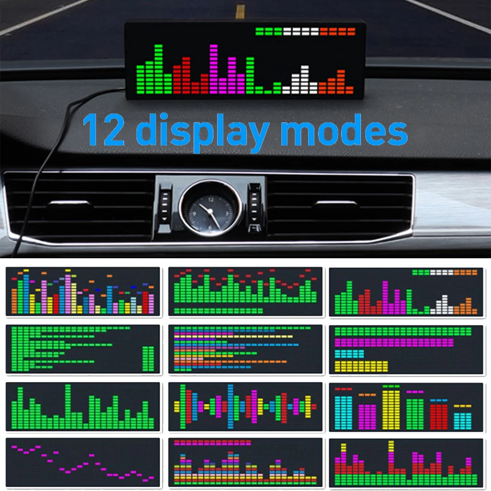 Led Musique Audio Spectre Indicateur Affichage Module Vu Meter Vfd Audio  Atmosphère Affichage Horloge 12 Kinds Usb 5V 1a 3W Led Pectrum
