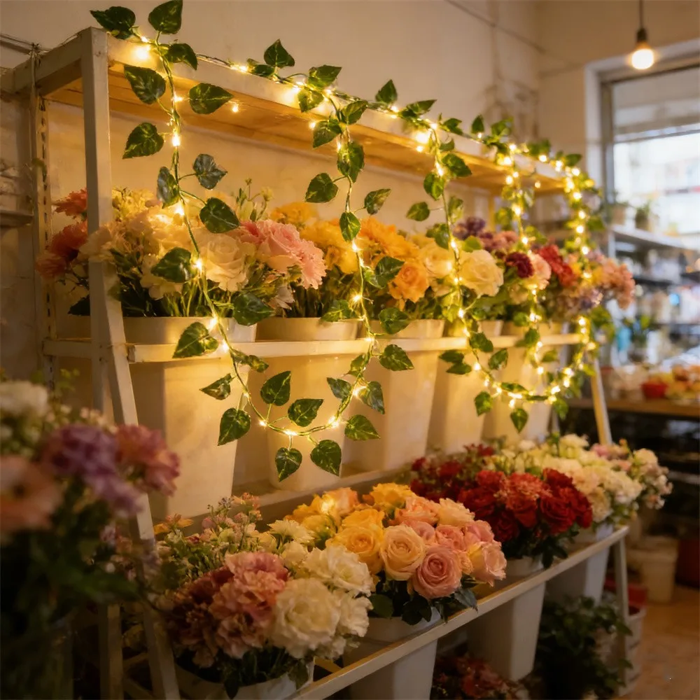 Battery-Powered Ivy Fairy String Lights - 10M