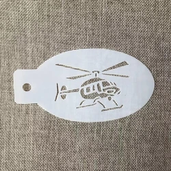 5.3*3inch Helicopter Face Body Paint Stencils for Painting Scrapbook Coloring Embossing Album Decorative Template
