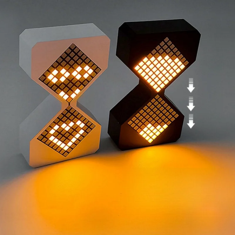 DIY Digital Hourglass Timers Birthday Gift Toys LED Electronic Hourglass Cyber Style Home Decoration Birthday Christmas Gift