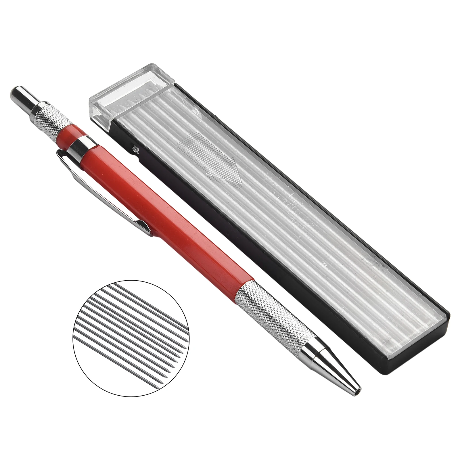 Premium Welders Pencil Mechanical Metal Marker with 12 Silver