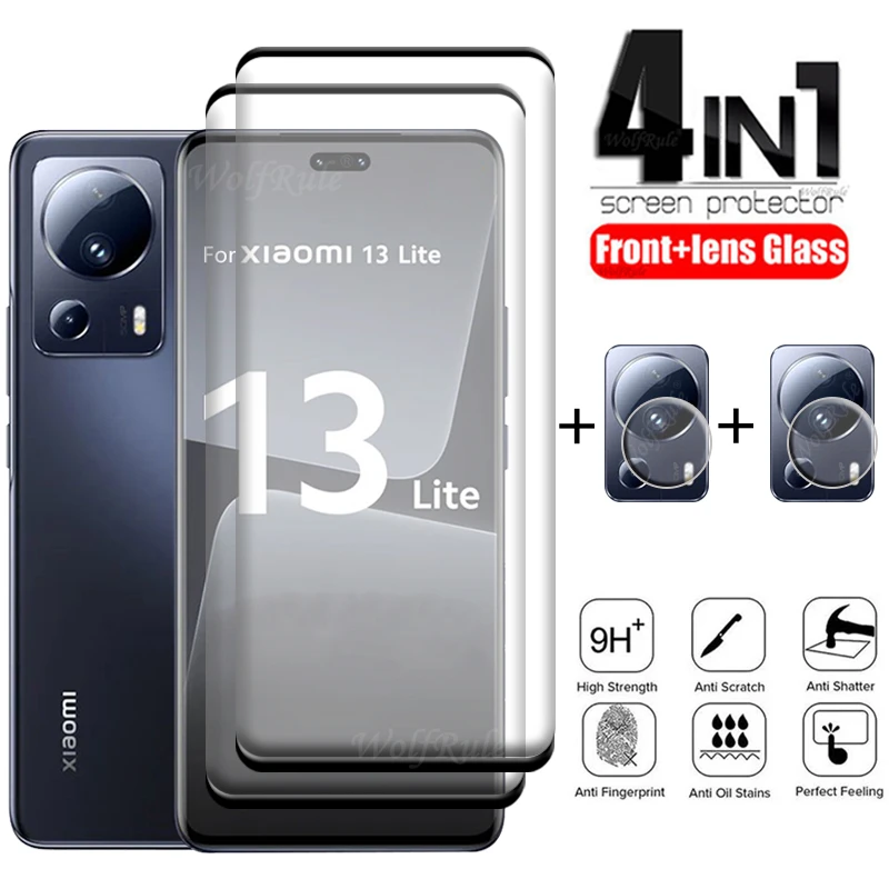 Per Xiaomi 13 Lite Vetro Per Xiaomi Mi 12 12S 11 13 Lite Pro Vetro Ultra Temperato Schermo Curvo Protetor Mi 13 Lite Lente Vetro
