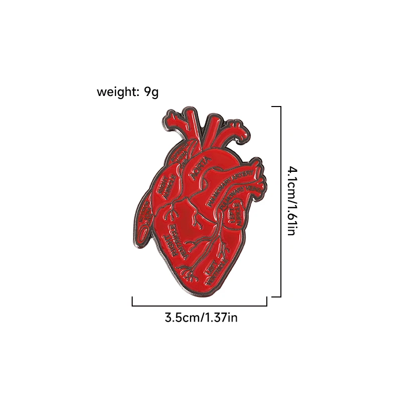 S Anatomy|anatomical Heart Enamel Pin Medical Brooch For
