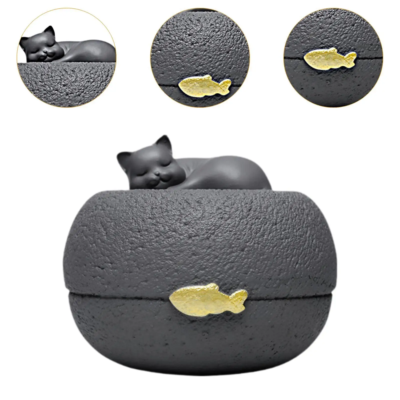 Cat Memorial Urn Pet Remembrance Container Premium Resin Animal Pet Urn