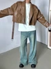 Autumn Jackets Stylish Moto Handsome Retro American Style Versatile Cropped Rivet Windproof Classic Workout Daily Solid Color 5