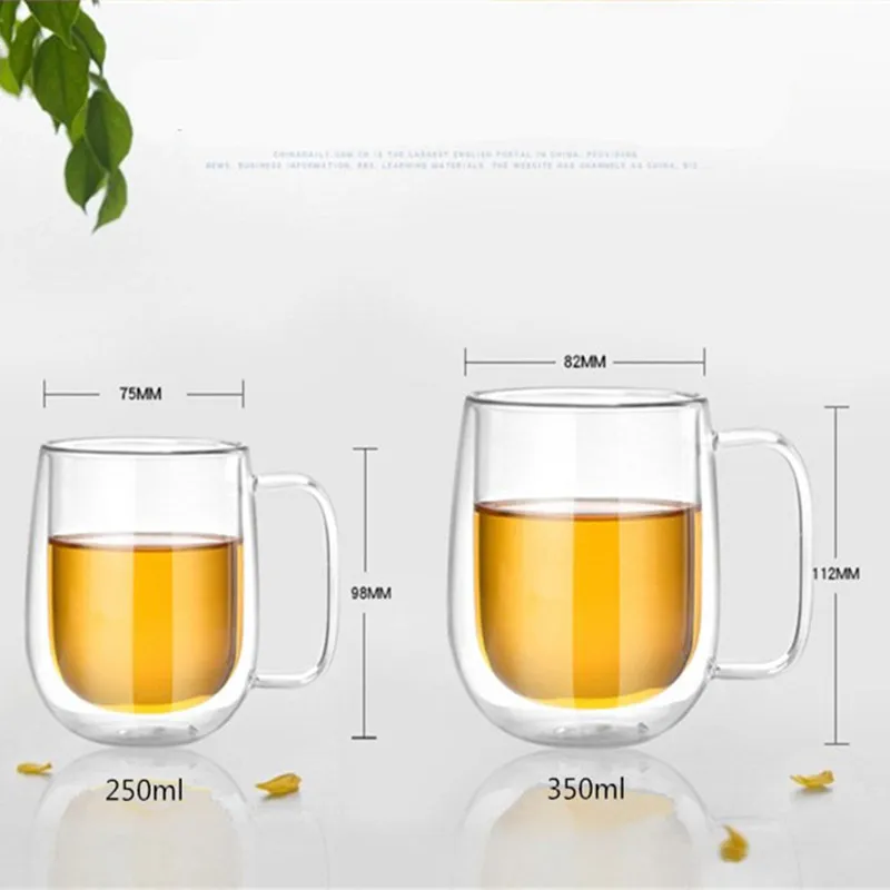 1pc 80/650ml Heat Resistant Double Wall Tea Glass Cup Beer Coffee Handmade  Creative Healthy Cold Beverage Transparent Drinkware - Glass - AliExpress